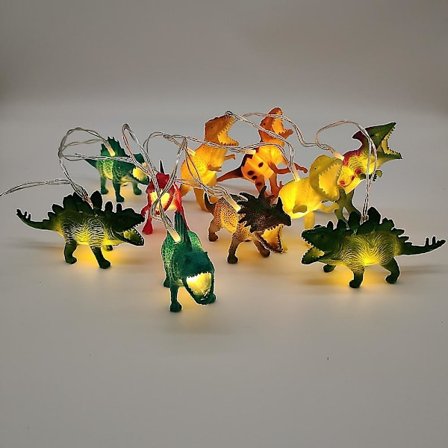 1,5m Dinosaur-strenglys til børneværelset - 10 LED'er - Varmt lys - Julelys