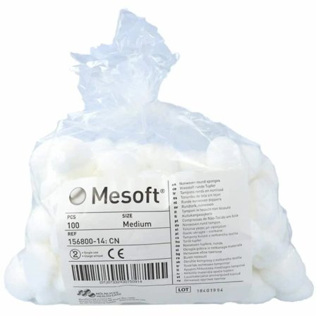 Mesoft usterile tupfere medium 100 stk