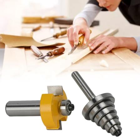 2 kpl Rabbet-reunuss t ty kalu Hopea Keltainen T-tyyppinen Rabbeting Tenon Jyrsink rki 1/2 tuuman varrella