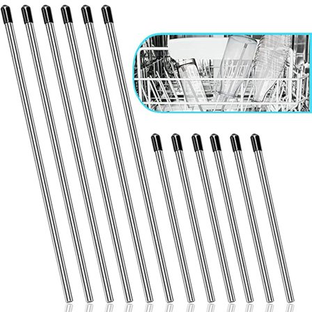 Pakke med 12 premium opvaskemaskineindsats kompatibel, flaskeholder til opvaskemaskine, ridsefri flaskeholder, egnet til alle almindelige 