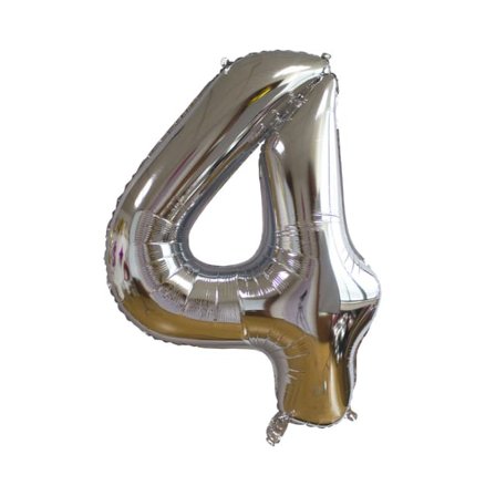 Design House 95 Folieballong silver - 4 Partytillbehör Unisex 86