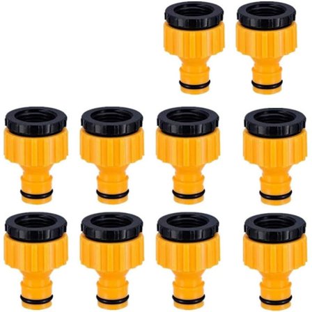 10-pack krankoppling för kranar med 1/2 " 3/4 " BSP-gänga 2 i 1