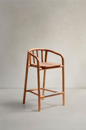 Kave Home - Barstol för utomhusbruk - turqueta 2-pack - Brun - Utestolar & pallar - Från Homeroom