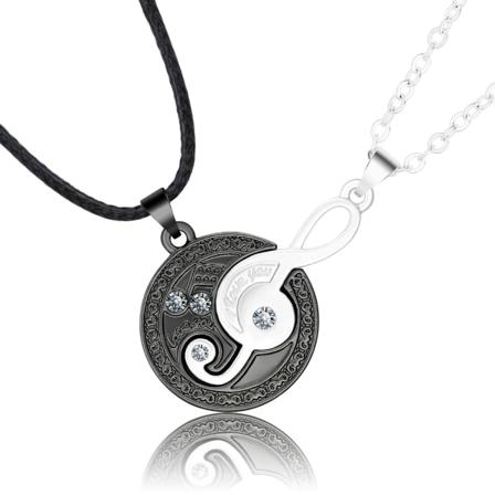 Ystävyyskaulakoru "Music Note" - tyylikäs ja ainutlaatuinen Black one size