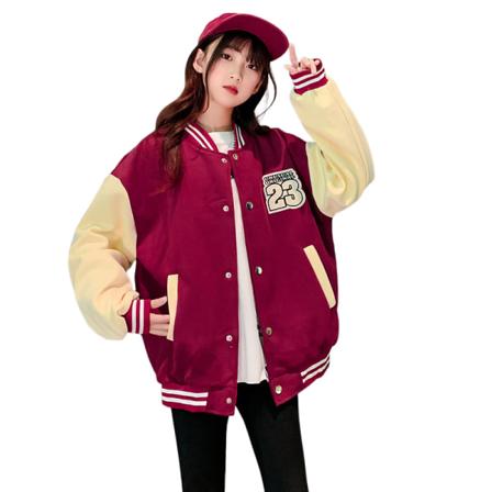 Flickjacka Mode Flickjacka Långärmad blus Mellanbarn Baseballkläder Tide Cartoon RED 130cm