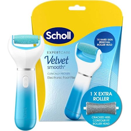 Scholl Velvet Smooth Wet & Dry Elektrisk Fotfil Blå Rui{sl}