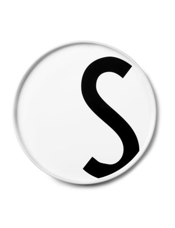 Porcelain Plate A-Z White Design Letters