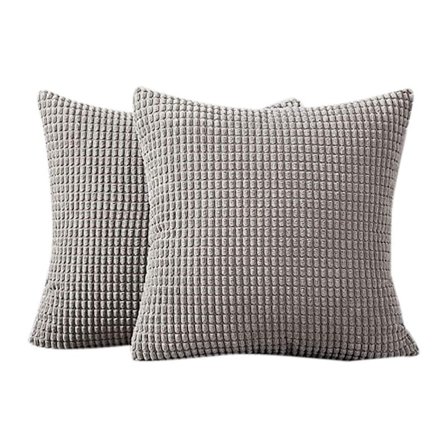 Sæt med 2 50X50 Cm Snore Fløjl Pudebetræk Bløde Komfortable Pudebetræk til Biler Soveværelse Indretning - Grå