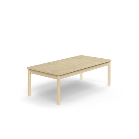 Table DECIBEL, 1600x800x530 mm, noise reducing linoleum, birch/beige