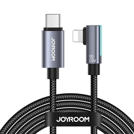 JR USB-C till Lightning Kabel, 20W, 1.2m - Svart
