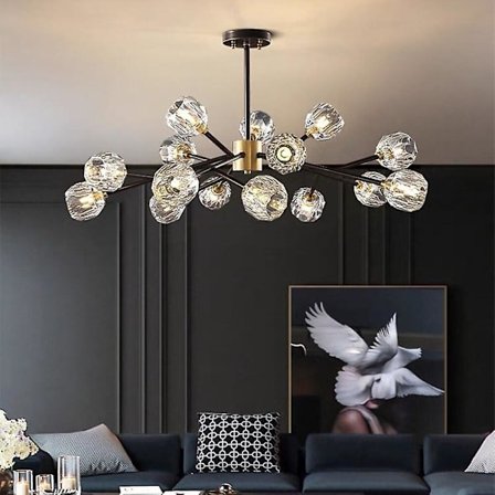 115cm Kristallkronlampa LED Koppar Modern Rum