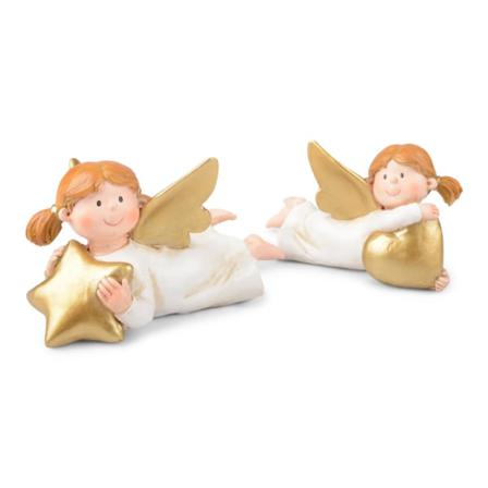 Ängel Flicka Vit/guld 2-pack Vit