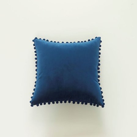 Örngott Pompoms Edges Ultra Soft Velvet Cover Soffa Soffa Svankkuddar Case
