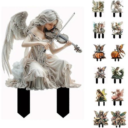 Bohemisk Fe-Blomkruka Dekoration, 2D Fe-Trädgårdsplanteringstillbehör, Fe-Trädgårdsfigurer för Krukväxter och Trädgård Gräsmatta Dekor