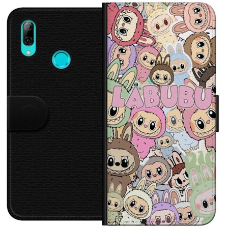 Kompatibelt Lommeboketui til Huawei P smart 2019 Rosa kawaii-komposisjon med søte tegnede karakterer og myke former