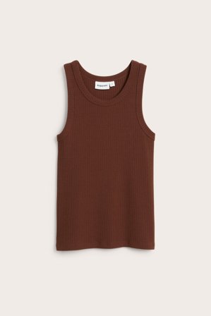 Kappahl | Prążkowana koszulka | Brązowy