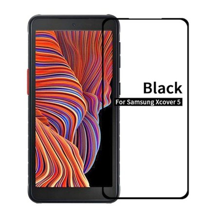 Samsung X Cover 5 Skärmskydd 3D Härdat Glas - Svart (miljö)