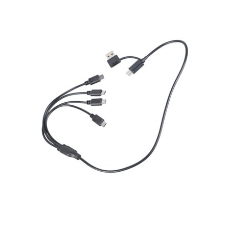 Simultan USB-kabel för 4 enheter Typ C och 2.0 till Mcro 5pin USB 5V