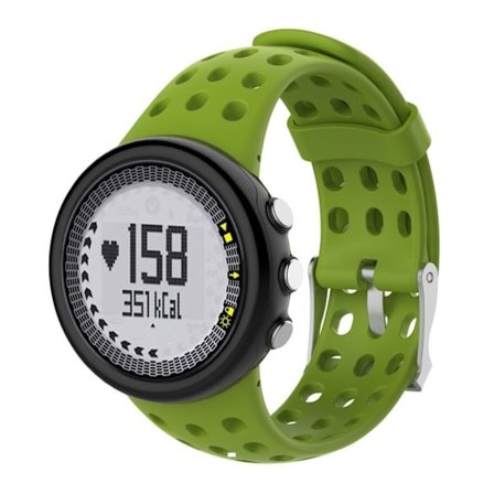 Suunto M1 M2 M4 M5 Male version klokkereim av myk gummi og plastikk - Grønn