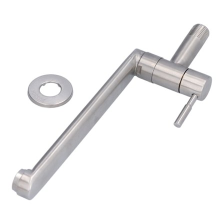 G1/2 Rustfrit Stål Enkelt Koldt Vandhane til Køkken Altan Moppebassin