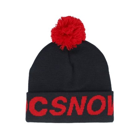 DC - Svart pom Beanie - Kids Gambol Beanie Black/Red Pom @ Hatstore