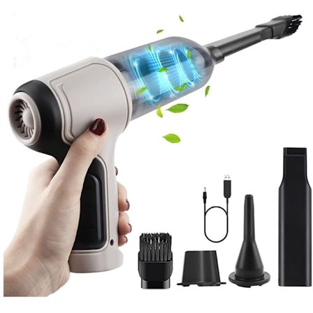 3-i-1 Datamaskin Støvsuger Luftblåser Bærbar Håndholdt Støvsuger Oppladbar Bil Støvsuger Syklonsug