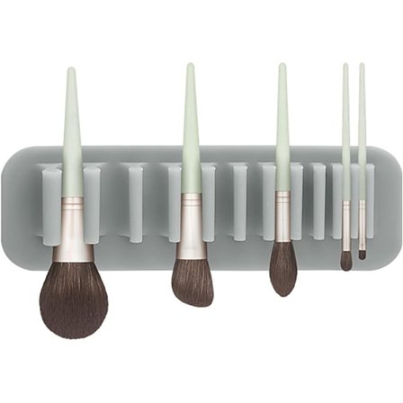 Borst torkställ, kosmetisk borste torkställ, stick och förvara, väggmonterad silikon sminkborste hållare, kosmetisk borste torkställ, sminkborste 