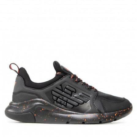 Emporio Armani Ea7, Low Top Sneakers Zwart, Heren, Maat:40 EU
