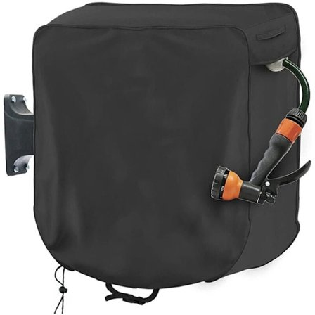 Firkantet slange drejeskivebetræk, vægmonteret indtrækkeligt slangehjulbetræk, vandtæt og solbeskyttelse 420D