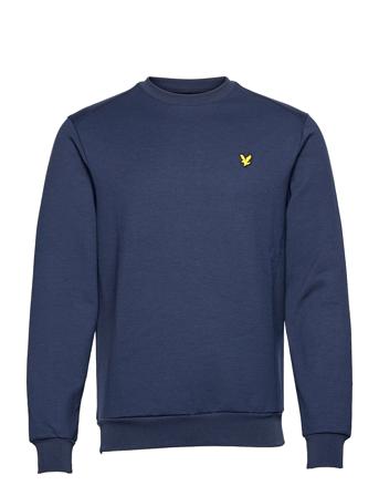 Crew Neck Fly Fleece Sweatshirt Trøje Blå Lyle & Scott Sport