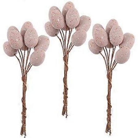 27 stk. påskeeggdekorasjonsgren Påskefestfeiring Dekorasjon (rosa)