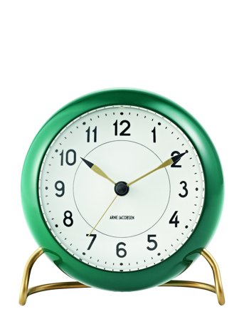 Arne Jacobsen Clocks Station Bordur Ø11 Cm - Green - Ø11CM