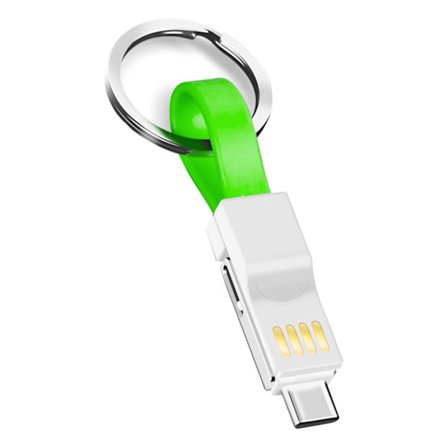 Multifunktionelle opladningsnøgleringe USB C Universelt smartphone-kabel med magnetiske vedhæftninger Smartphone-nøgleringe Kabel 14 cm