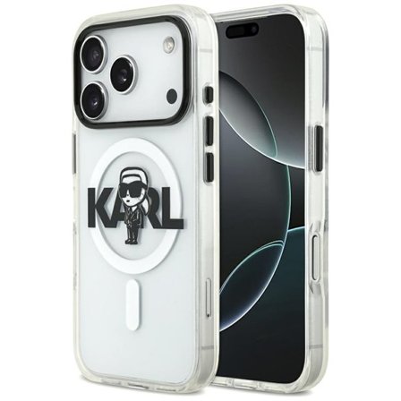Karl Lagerfeld IML Karl Sketch Logo MagSafe-etui for iPhone 17 Pro - gjennomsiktig