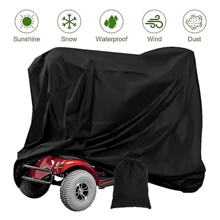 Kraftig trekk til elektrisk rullestol, 190d Oxford vanntett oppbevaringstrekk for rullestol, støvtett beskyttelsestrekk for motorsykkel - Perfekt