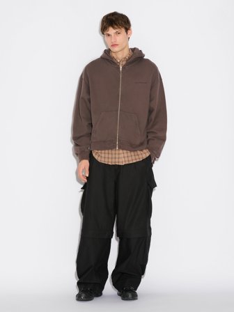 Holzweiler Omen Zip Hoodie - Dk. Brown - Men's - XL