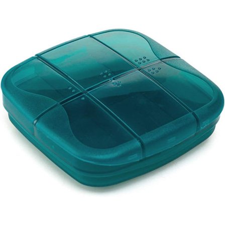 Plastik pilleæske med 6 rum Multifunktion bærbar opbevaringsboks til piller Rejse Camping(A)