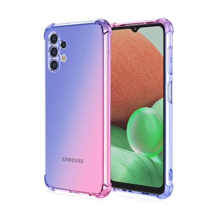 Samsung Galaxy A13 4g - Floveme Silikonskal Blå/rosa