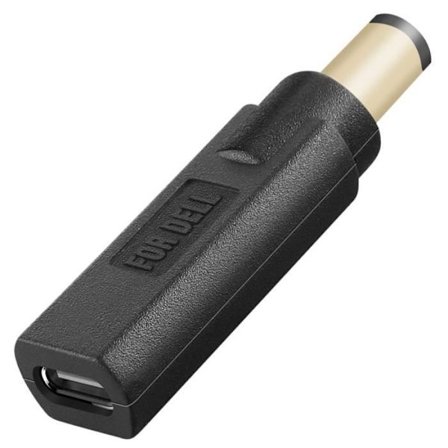 USB-C till DELL laddningsadapter för bärbar dator 7,4 x 5,0 mm, svart