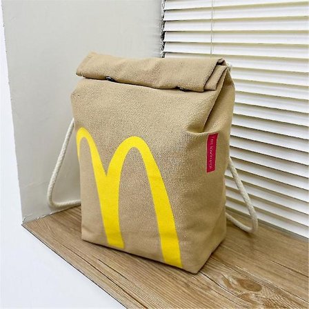 Realistisk Mcdonalds Rygsæk/Messenger Side Taske - Fastfood Gave Lomme Skuldertaske Håndtaske Stor Kapacitet