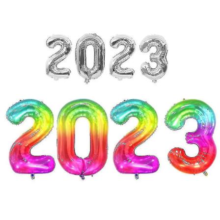 2023 Foliopallot Numeroita Uuden Vuoden Ja Valmistumisen Juhliin Muistojuhliin Koristeluun Alumiinifolio Pallot