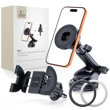 Tech-Protect N62 MagSafe Cockpit bilholder - sort