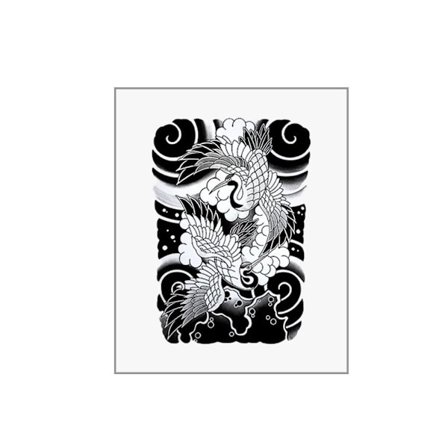 Juice Herb Tattoo Stickers Japansk Gammal Traditionell Manlig Stor Personlig Arm Arm N5n9