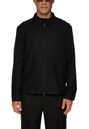 J.Lindeberg Julius Cash Flannel Overshirt Kavajer Herr Grå M