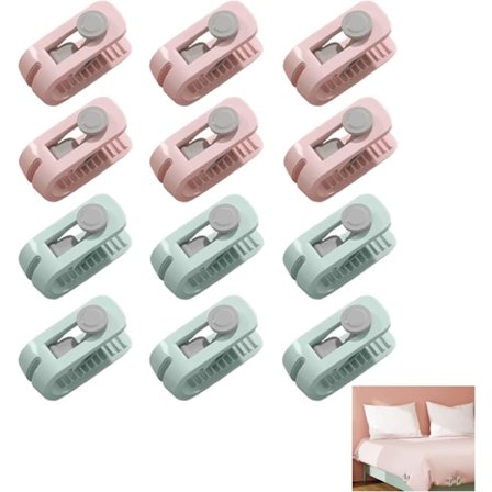 Dynetrekk Klips, 12 Stykker Høy Elastisk Dyne Klips Dyne,