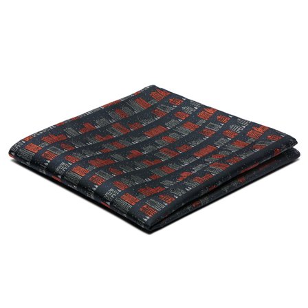 Batistă de buzunar gri-închis Winter Wonderland pentru bărbați - Cravate de Crăciun