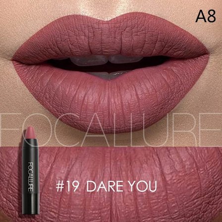 FOCALLURE 19 Farver Mat Læbestift Vandtæt Matte Læbestifter Kosmetiske Læbestifter Let at Bruge Matte Læbestifter Makeup Batom