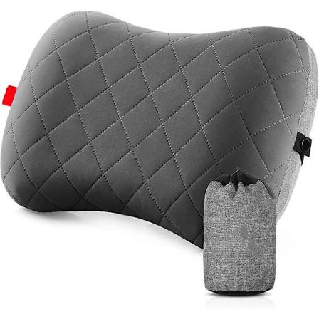 Hikenture uppblåsbar camping resekudde med avtagbart kuddfodral, ergonomisk kudde, bekväm nackkudde för resor/utomhus, uppblåsbar res