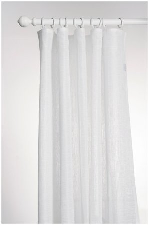 Hasta - Skimra gardin - Hvit - Leggbåndslengder - 250 - Fra Homeroom