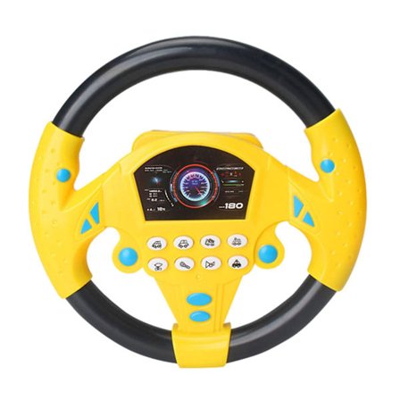 Simuleringsbil Ratt med Sugkopp Multifunktionell Manövrerad Körleksak för Barn